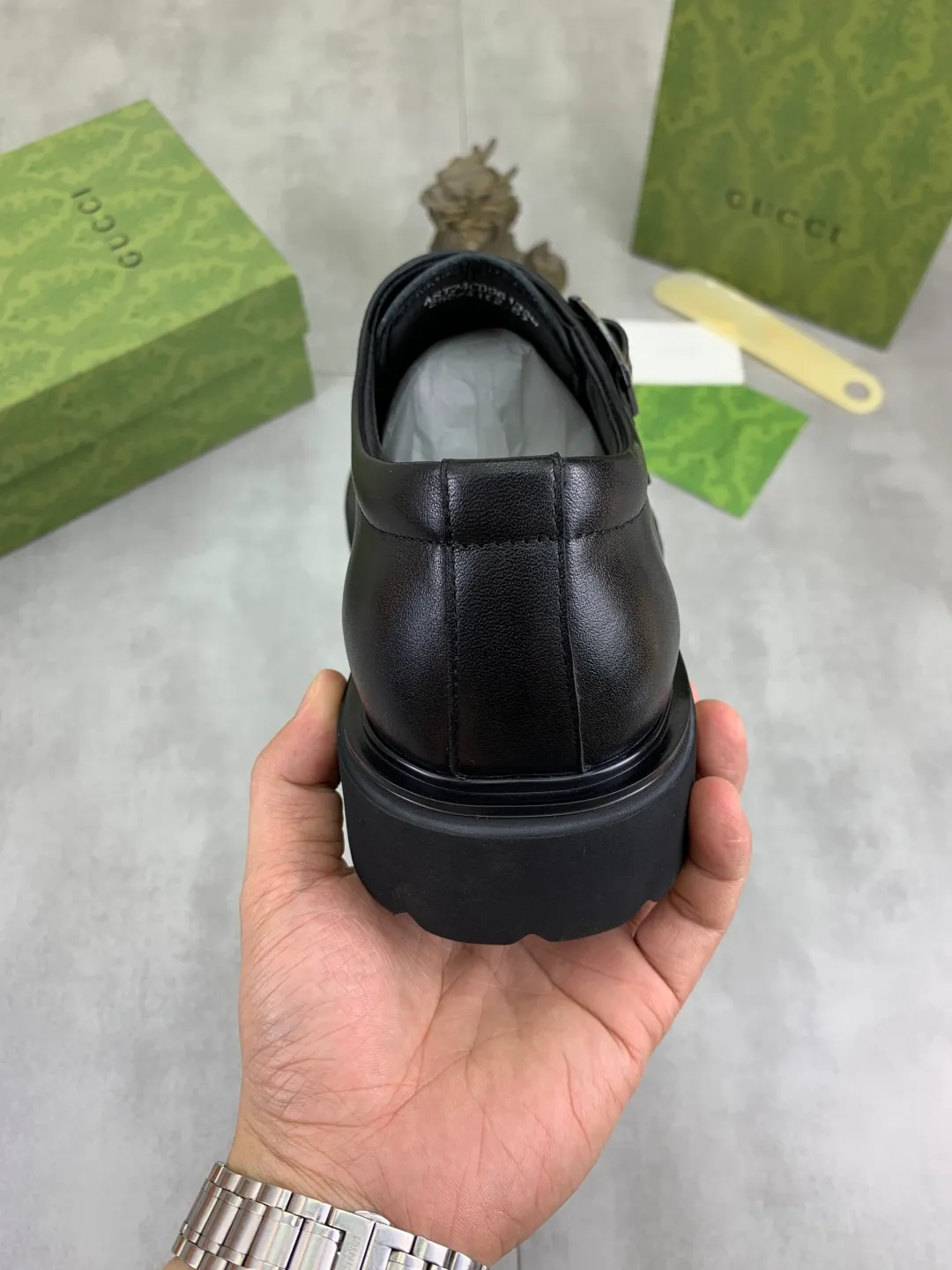 Men's Men's Shoes 💰P580 [New Style] 💰💎💎💎 [Gucci] GUCCI high-end men's formal business leather shoes, original order 1:1! Original imported high-end calfskin, original metal buckle, imported first-layer pigskin lining for feet, original high-end outsole, men's shoe size: 38-44